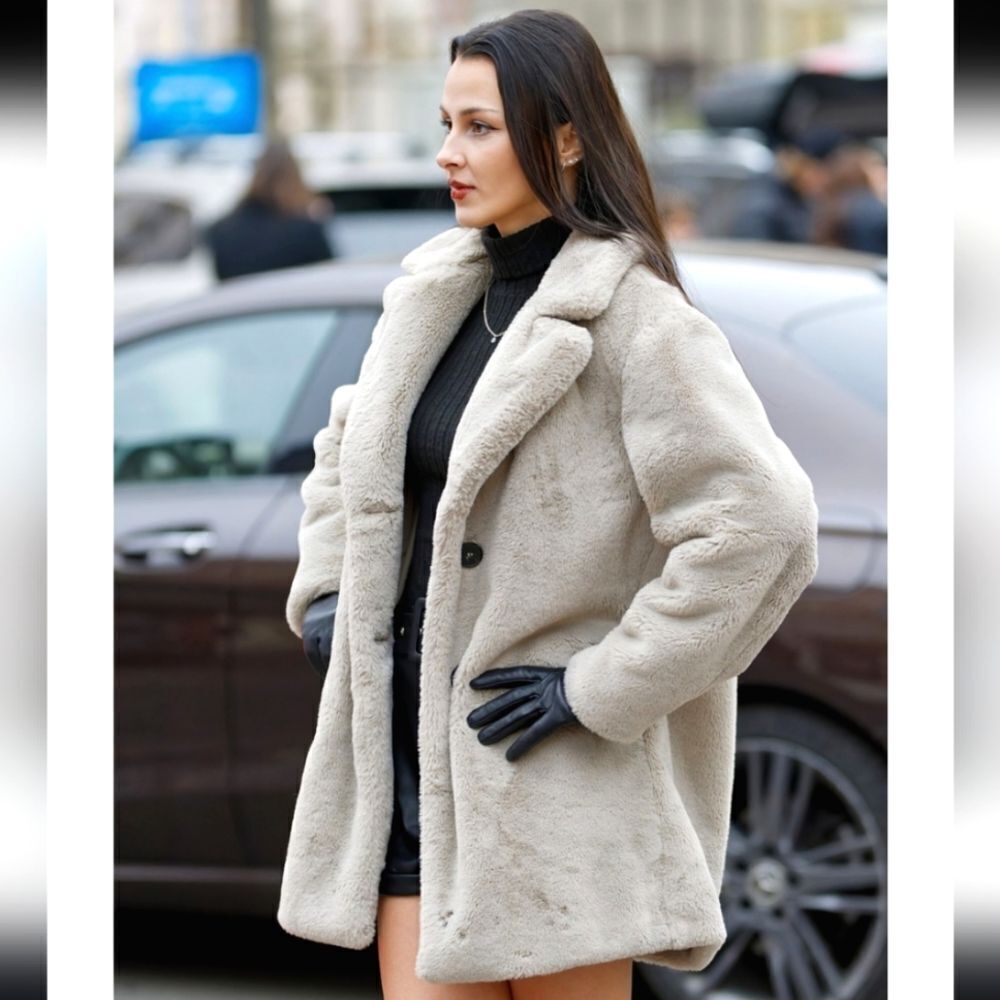 Zara NWT ZARA FAUX FUR COAT Bloggers fav - Picture 4 of 15